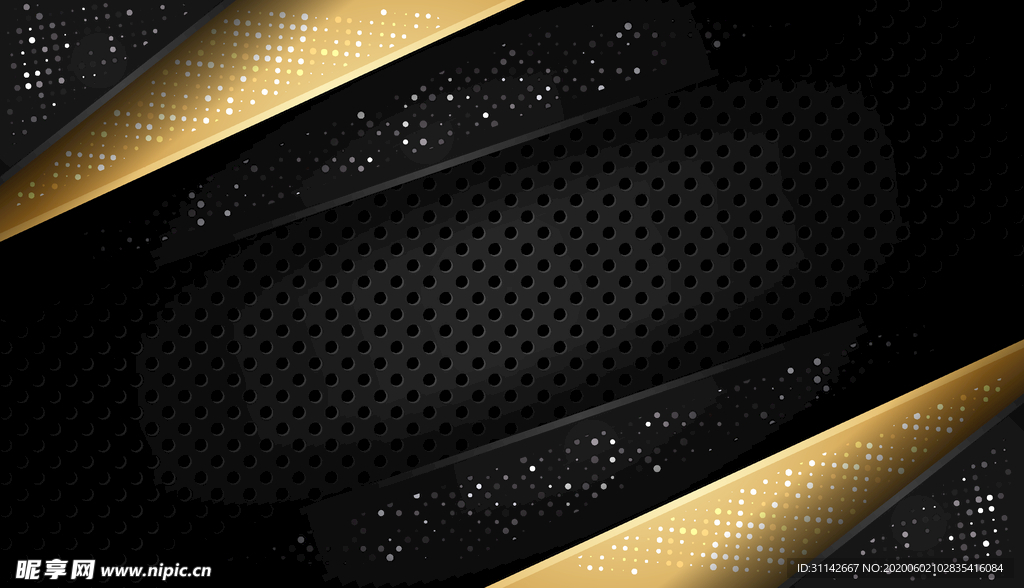 抽象背景 黑金打孔