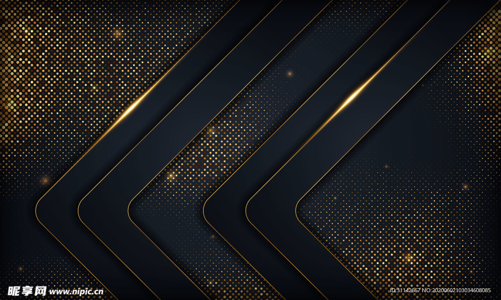 抽象条纹背景 黑金