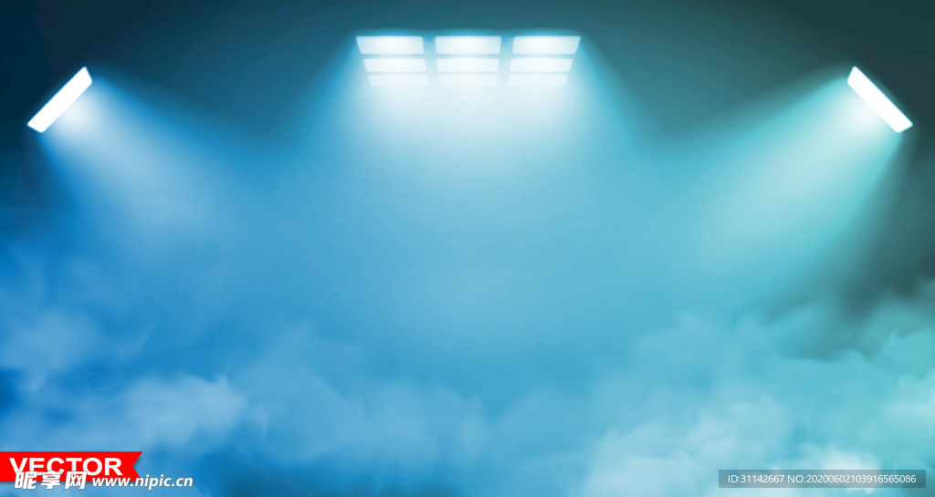 蓝色舞台 聚光灯