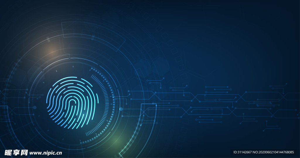 科技背景 指纹识别