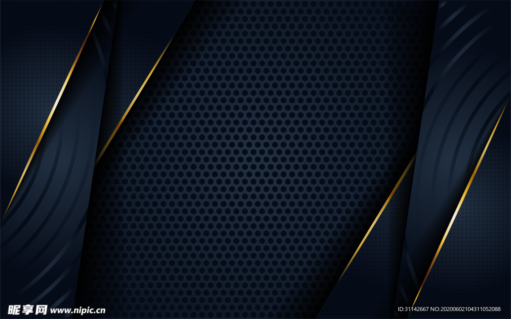 抽象条纹背景 黑金