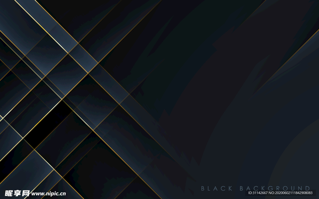 抽象条纹背景 黑金