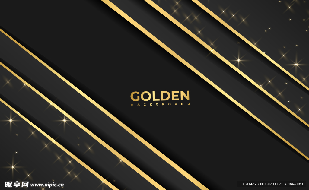 抽象条纹背景 黑金