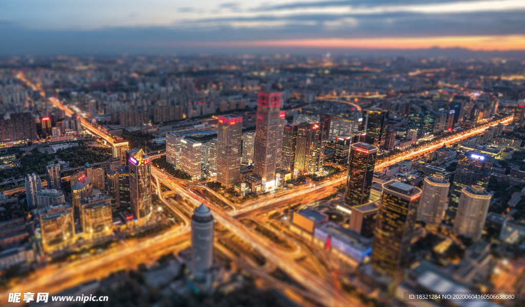 地产城市繁华夜景街道道路