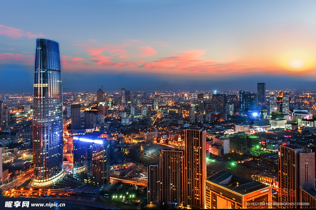 地产繁华夜景城市