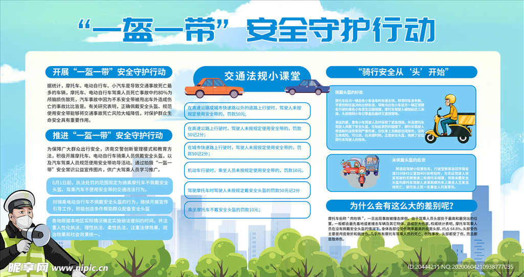 一盔一带交通安全宣传栏海报墙