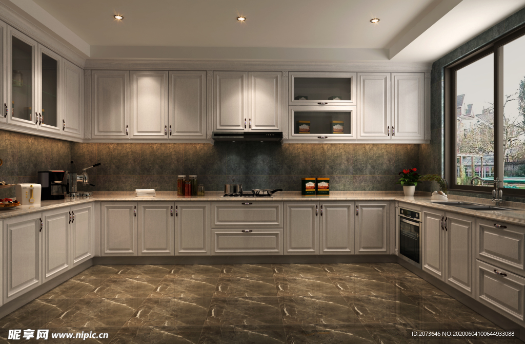 轻奢风格厨房室内效果图