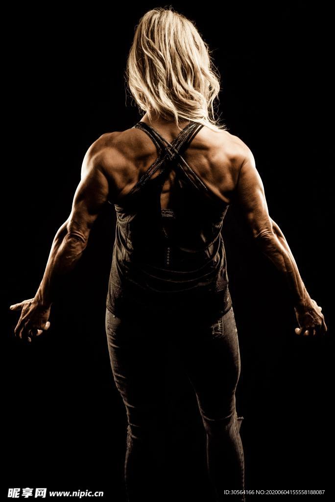 运动健身瑜伽肌肉线条背景素材