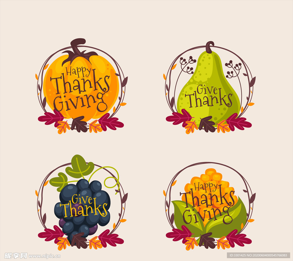 感恩节食物标签