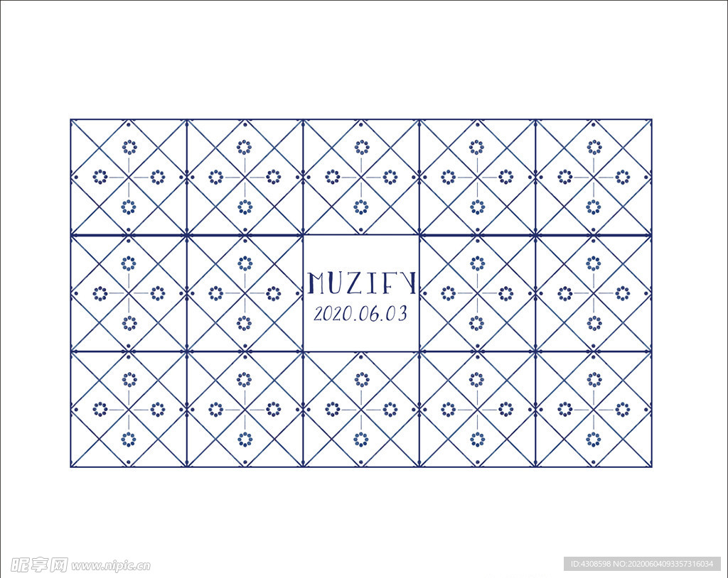 块面小花瓷砖图案