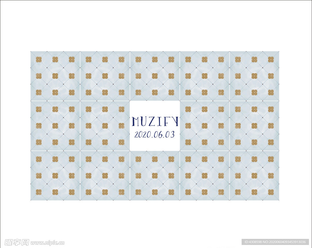 块面格纹瓷砖图案