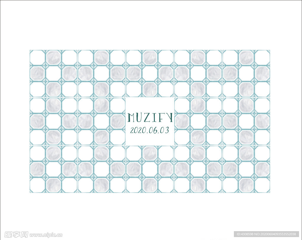 浅兰方块瓷砖图案