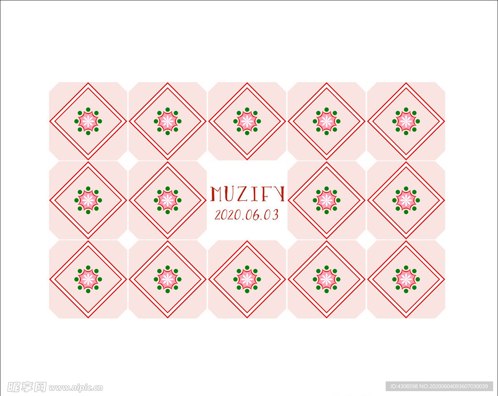 粉色方块瓷砖图案