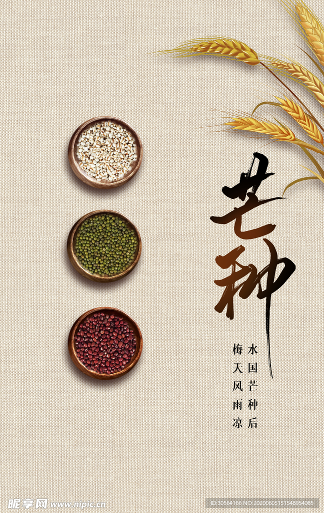 芒种古风传统气节海报展板