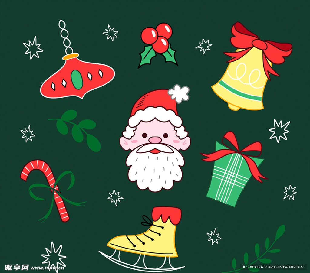 彩色圣诞节元素