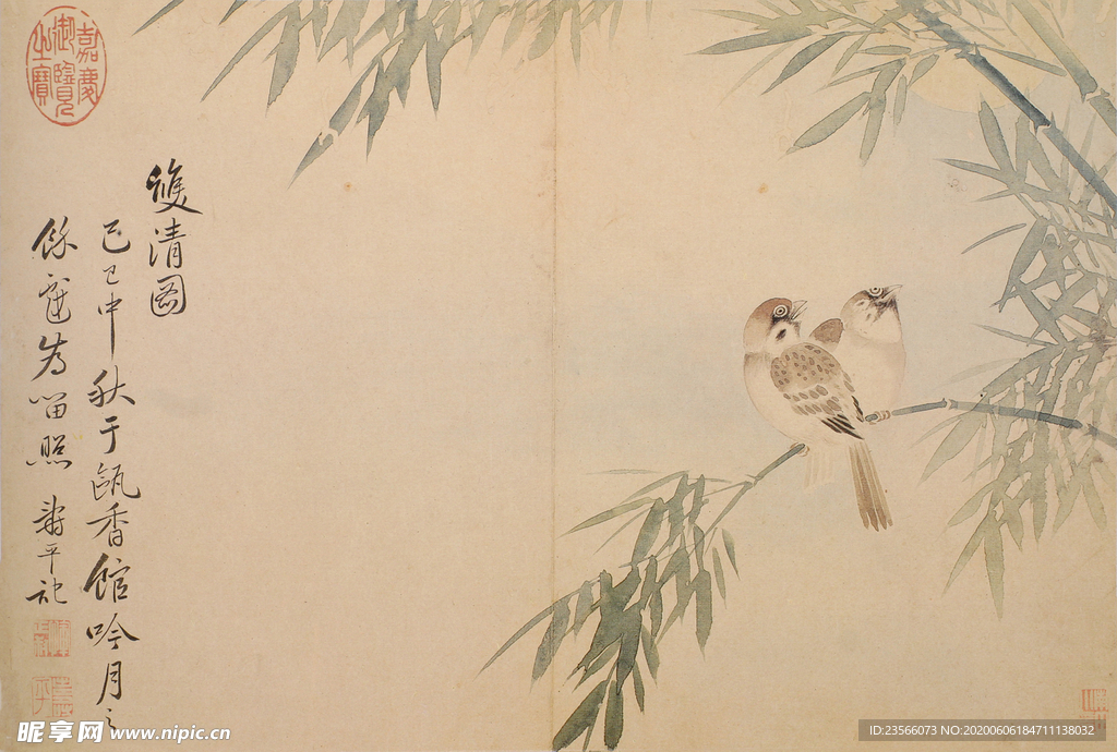 清代恽寿平花草绘画