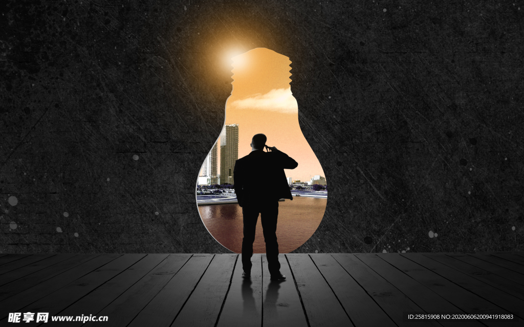 创意灯泡想法图片