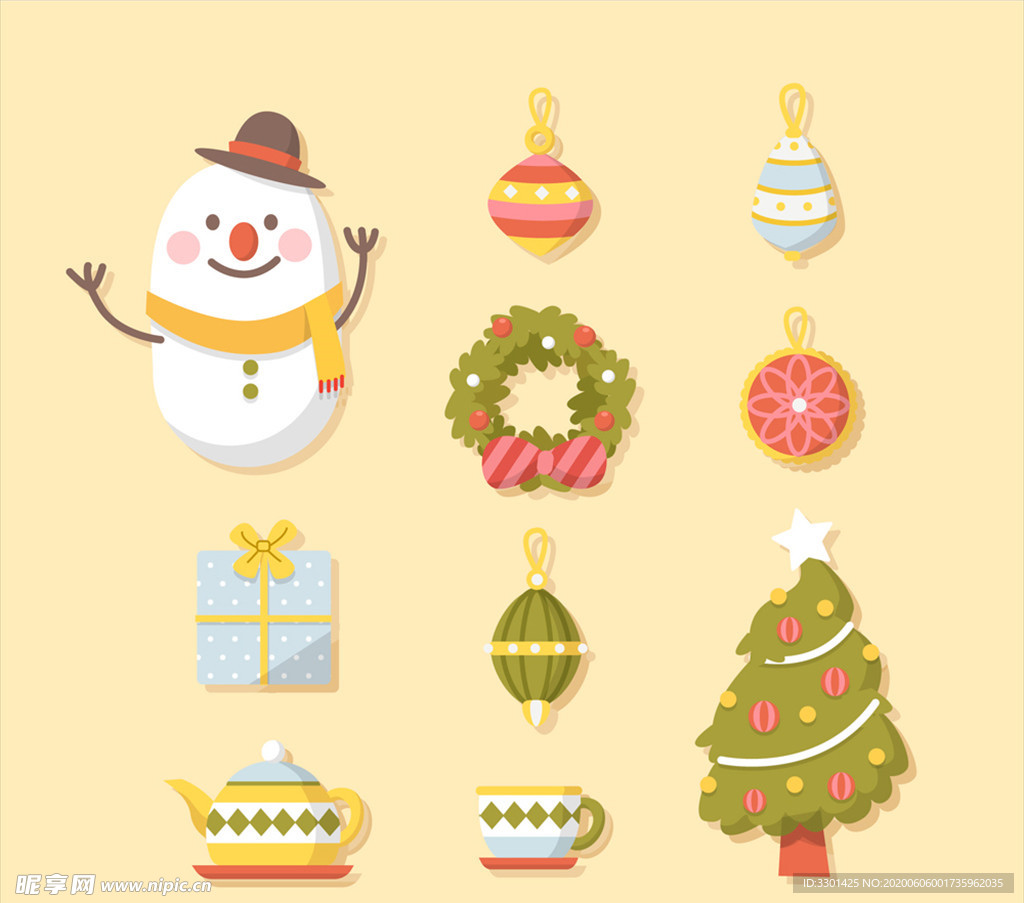 可爱圣诞节物品