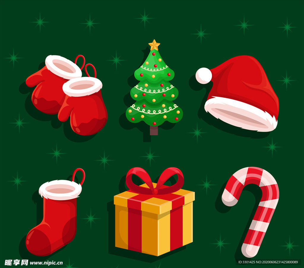 质感圣诞节元素