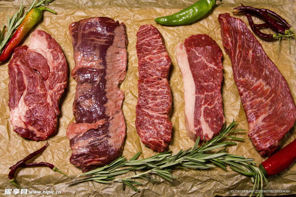 牛肉牛排鲜美图片