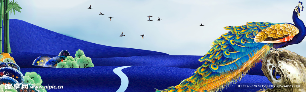 中国风插画海报