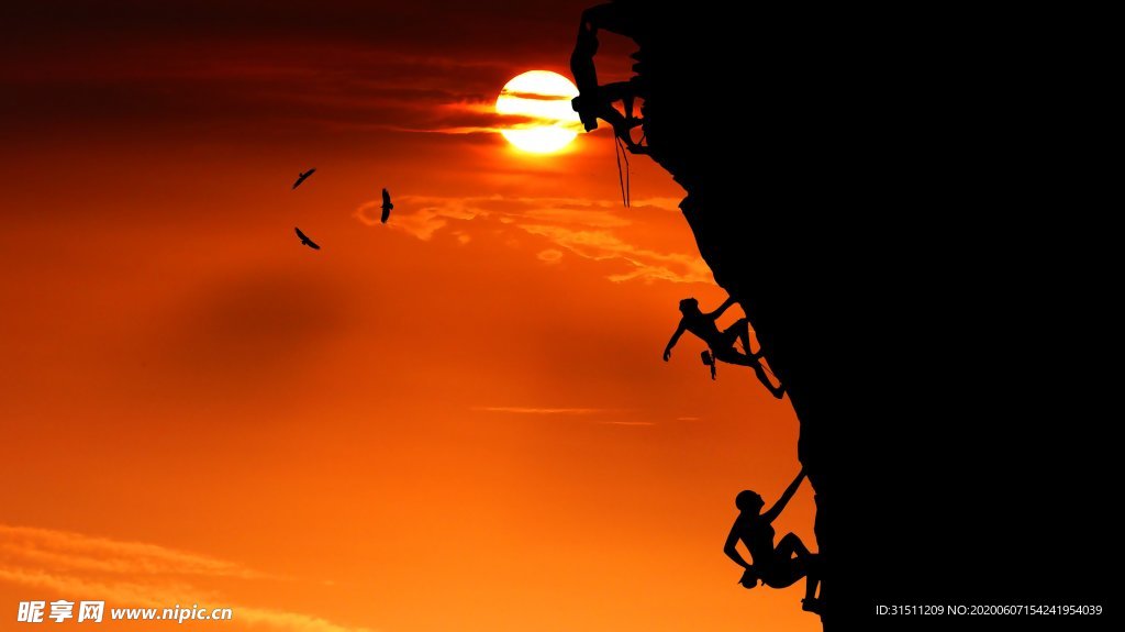 正能量人物攀登高清图