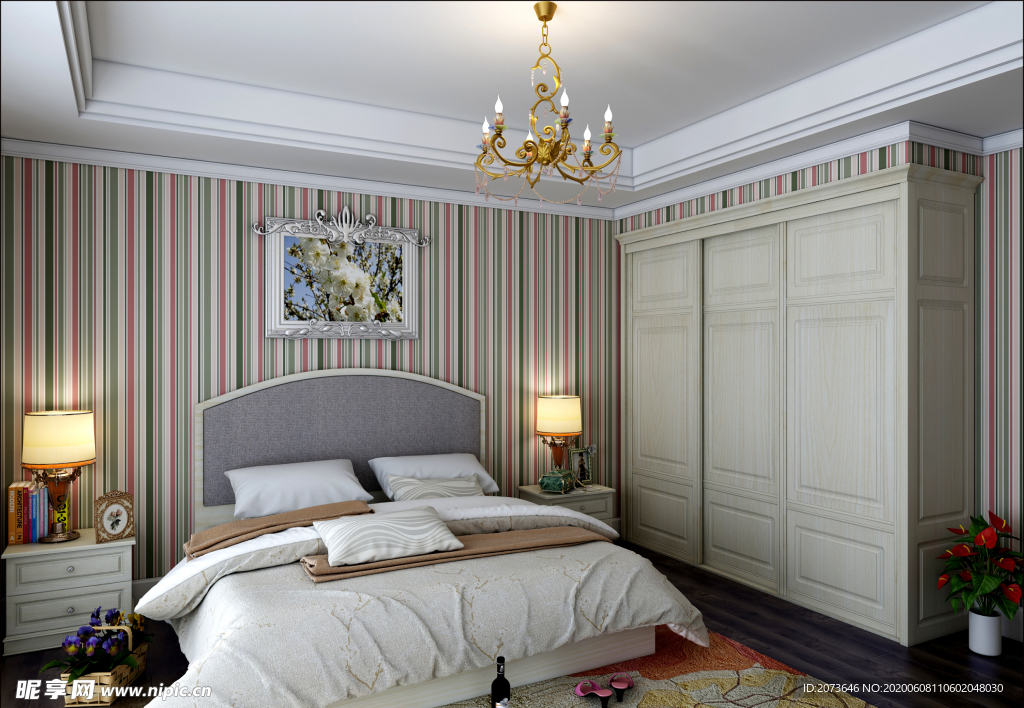 简约风格卧室效果图