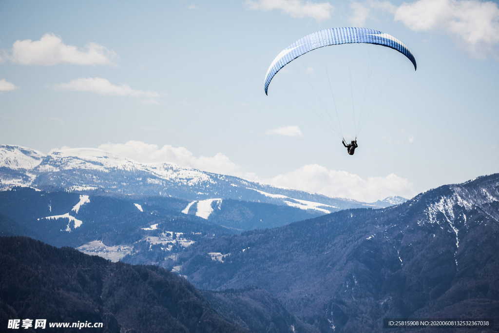 滑翔伞跳伞飞行图片