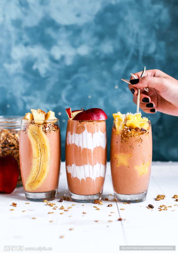 奶昔水果奶昔美味图片