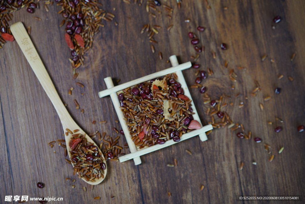 红枣红米粥米摄影照片素材