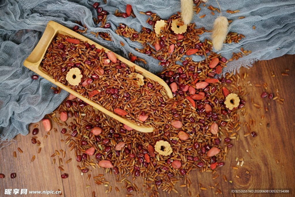 红枣红米粥米摄影照片素材