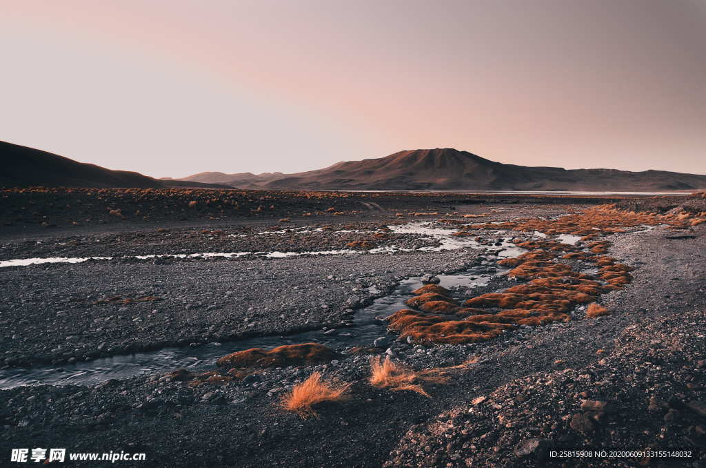 盐湖盐沼盐池盐块风景图片