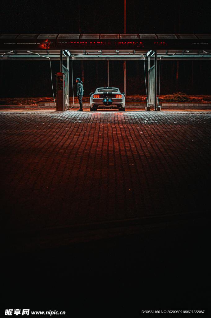 跑车豪车轿车街道城市建筑