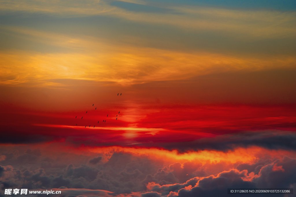 天空 云层 晚霞