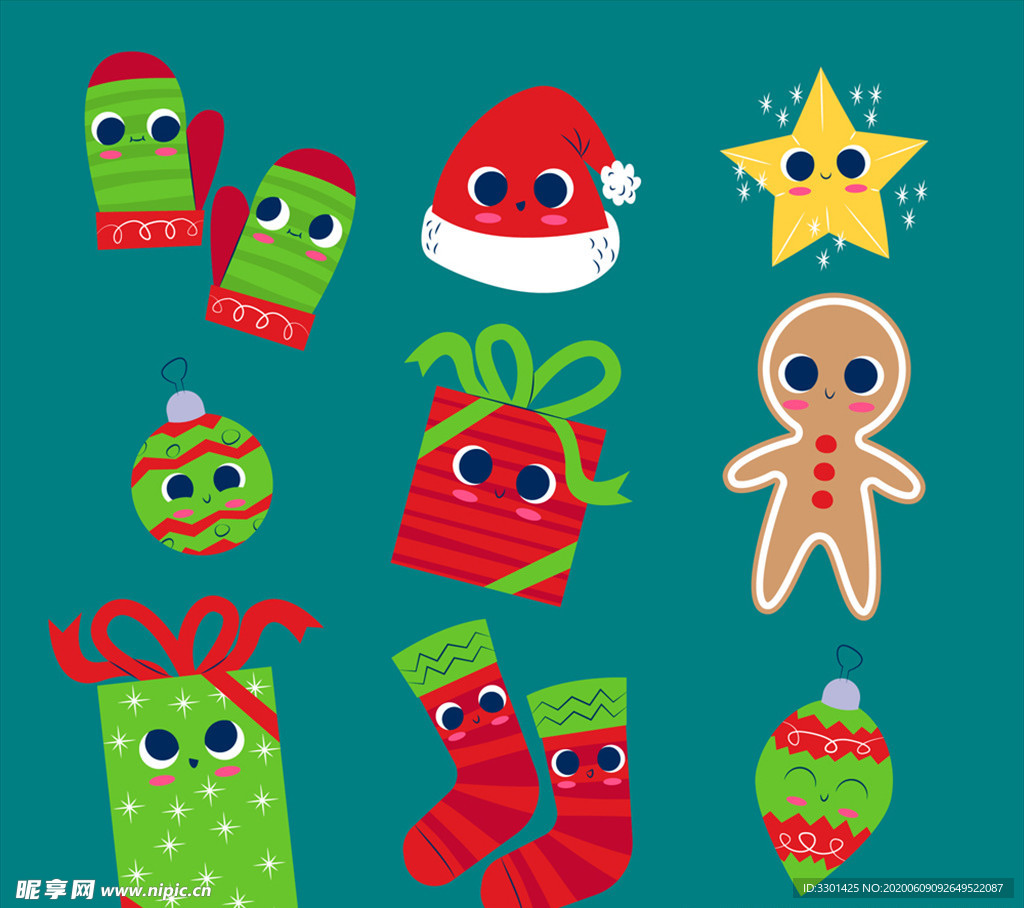 大眼睛圣诞物品