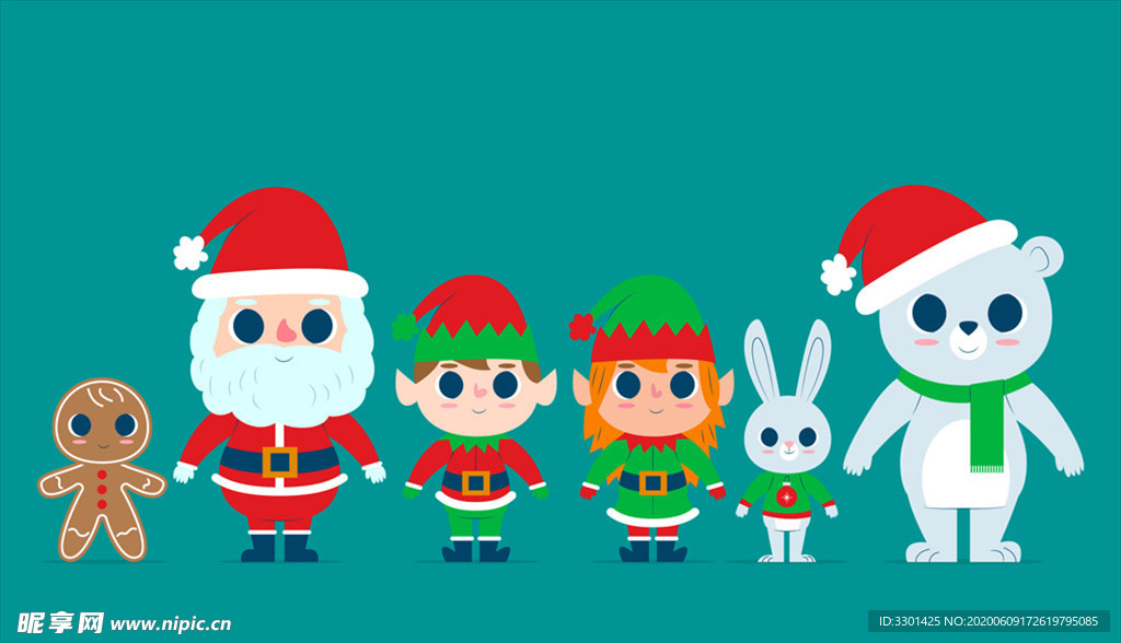 站姿圣诞节角色