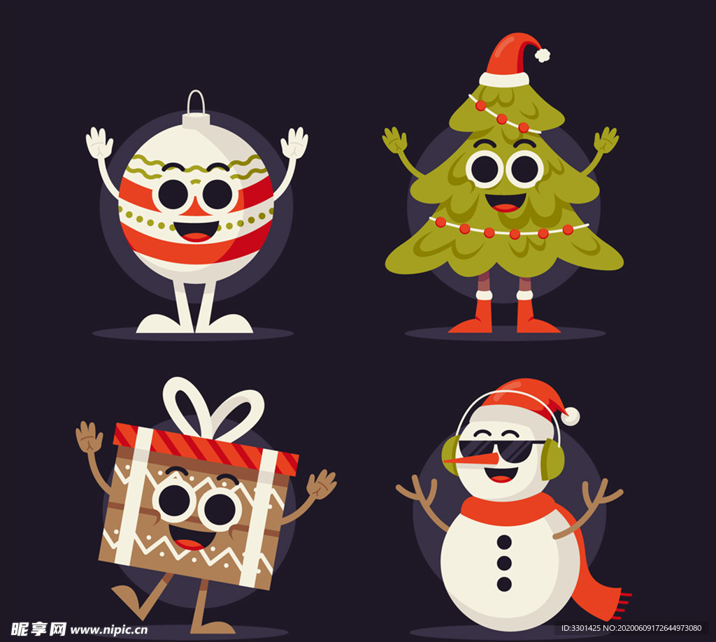 大眼睛圣诞物品