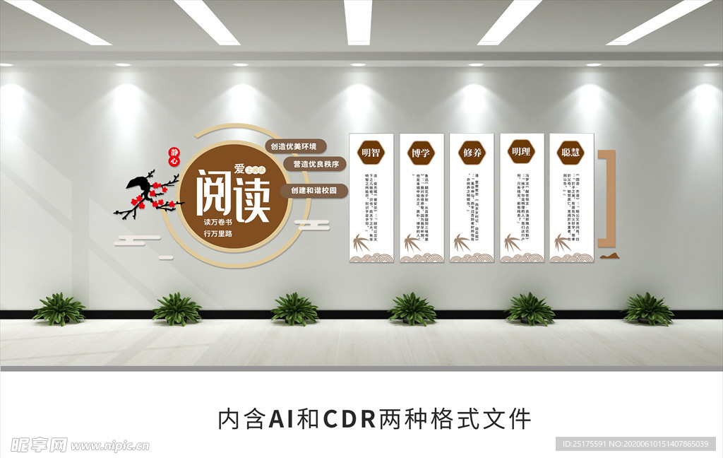 校园阅读文化墙