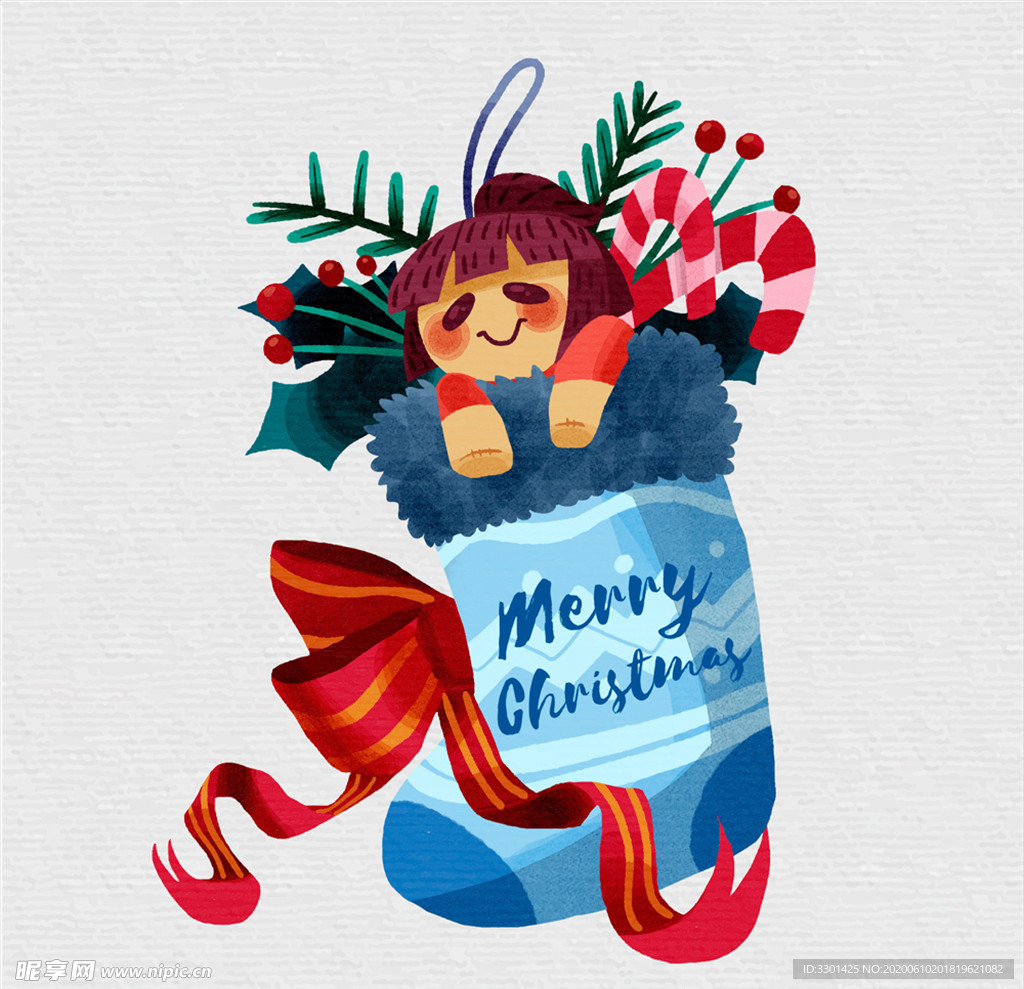 圣诞袜子和玩偶