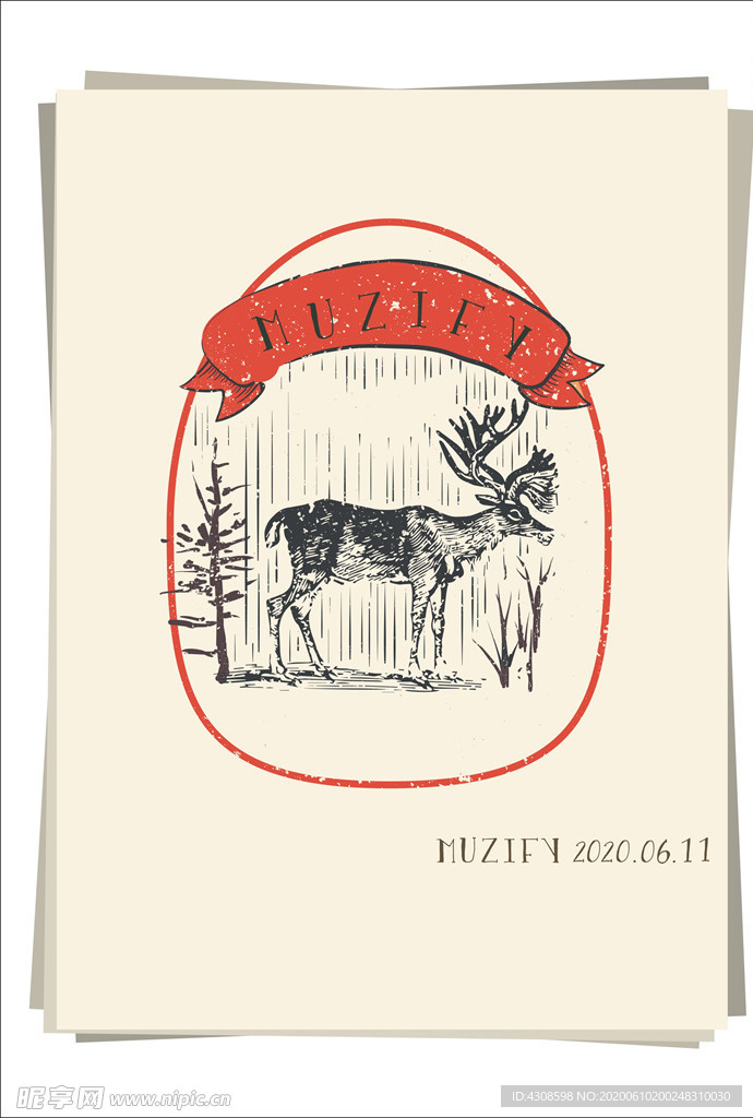 林中鹿 标签设计