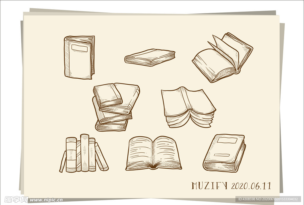 7款入书籍手绘稿