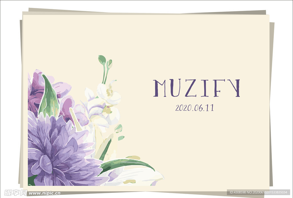 角落的紫色花卉