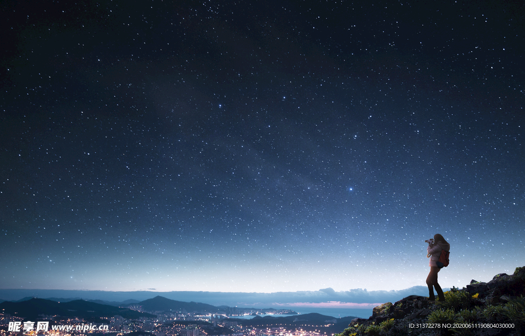 创意星空合成海报