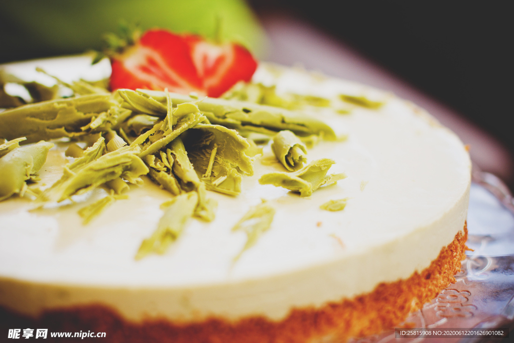 抹茶蛋糕美味图片