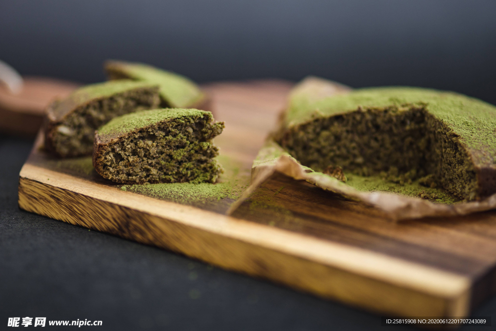 抹茶蛋糕美味图片