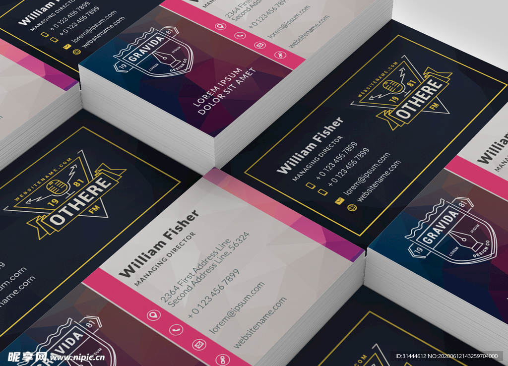 名片样机名片贴图logo智能图