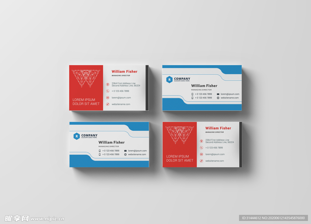 名片样机名片贴图logo智能图