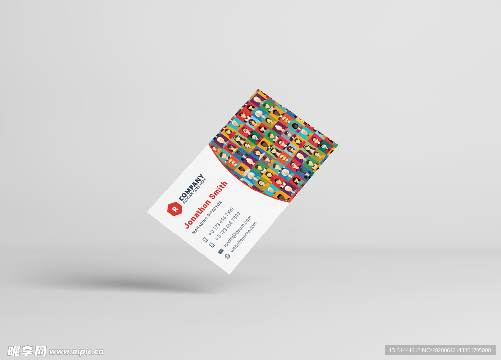 名片样机名片贴图logo智能图