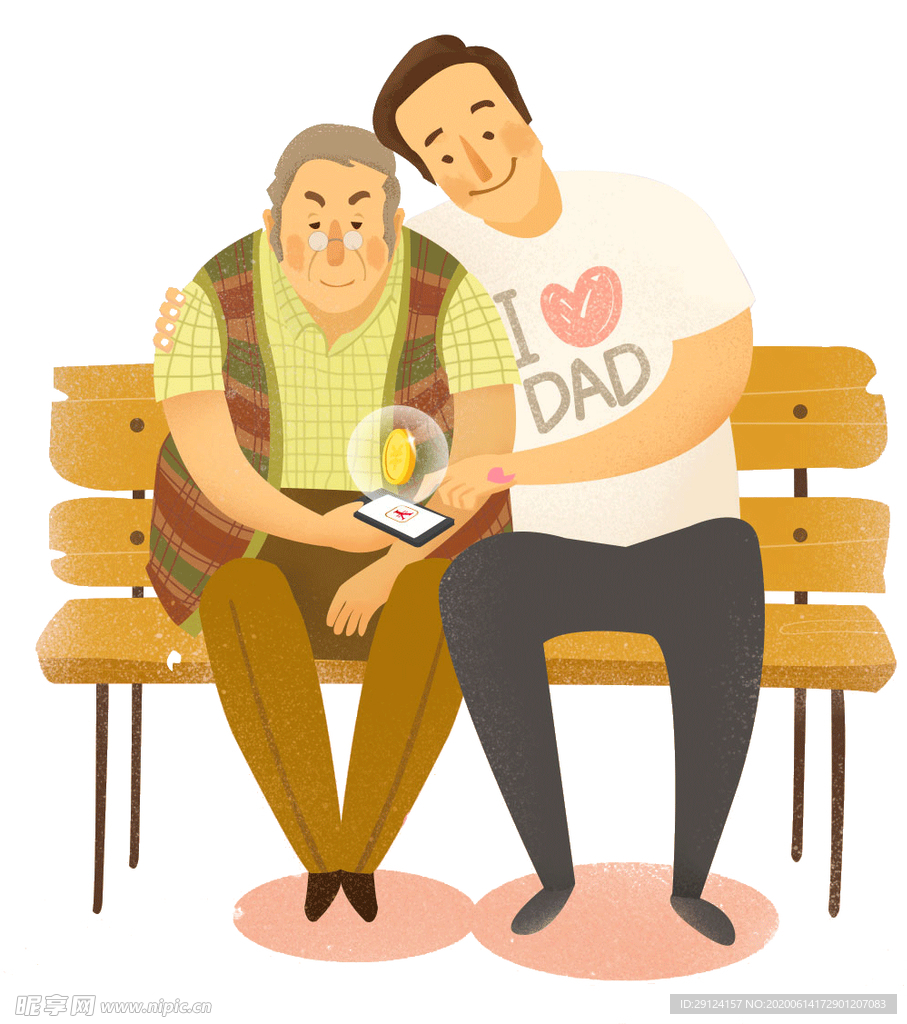 父亲节插画