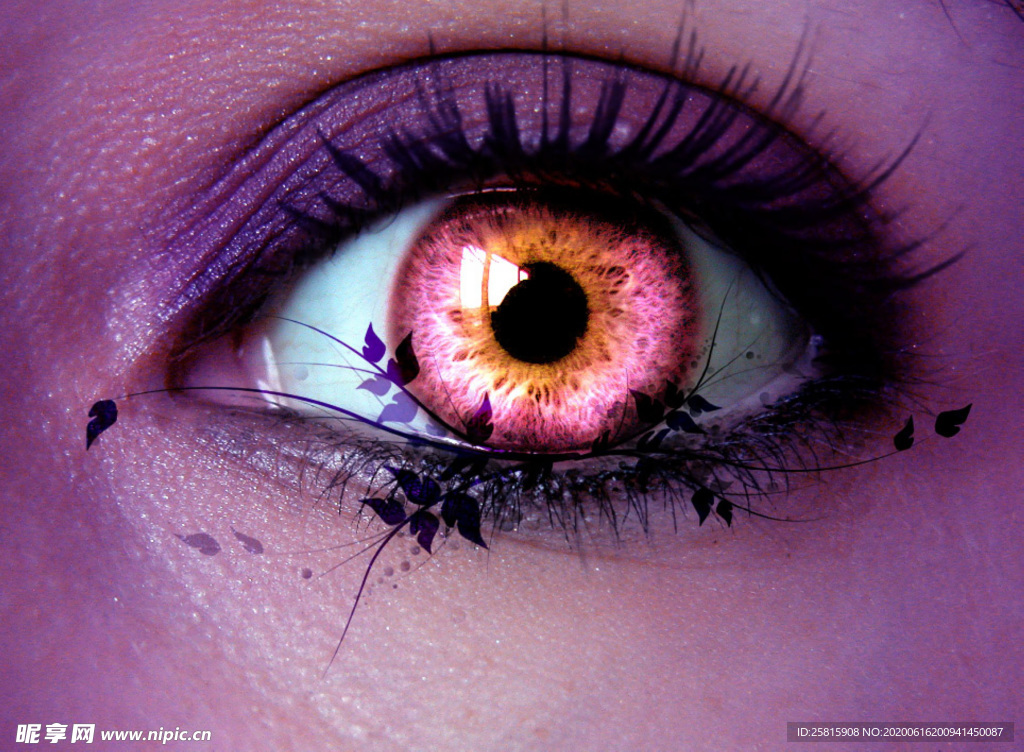 眼妆眼睛彩色眼妆图片